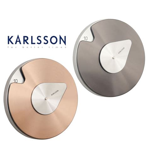 Karlsson Drop Brushed Copper Metal Stainless Steel Wall Clock Wall