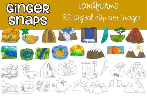 Ginger Snaps Landform Clip Art