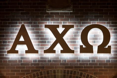 Alpha Chi Omega Sorority Sign Stock Photo Download Image Now Istock