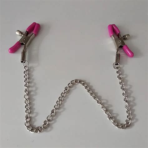 Women Metal Chain Nipple Clamps Sex Slave Nipple Clamp Stainless Steel Bdsm Toys Fetish Erotic