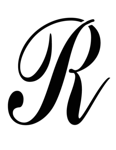 Large Big Script Cursive Letter R Custom Stencil FAST FREE | Etsy