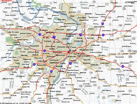 Map Of St Louis Missouri Travelsmapscom