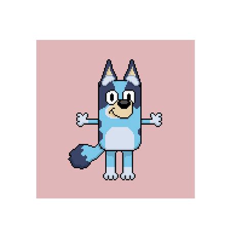 Started Making Some Pixel Art Bluey Withfor My Little Boy This Is The