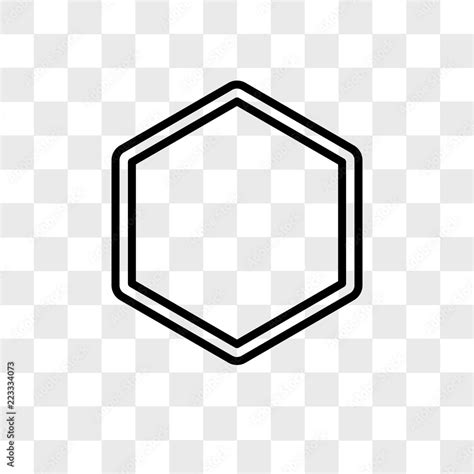 Hexagon Vector Icon Isolated On Transparent Background Hexagon Logo