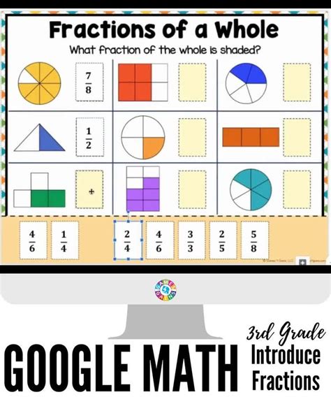 We hope these google math worksheets photos gallery can be a hint for you, give you more examples and also make you have what you want. 3rd Grade Introducing Fractions Activities for Google Classroom Video | Math fractions ...