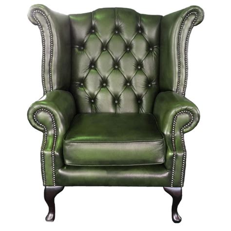 Green Leather Armchair Melbourne Green Leather Wingback Armchair