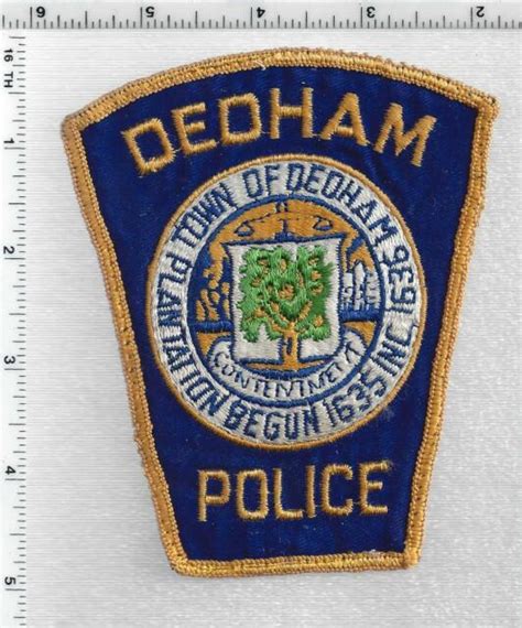 Dedham Police Massachusetts 1st Issue Uniform Take Off Shoulder Patch Ebay