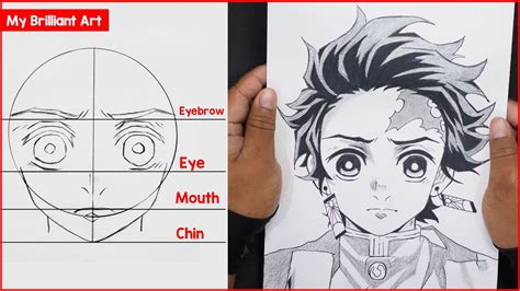 How To Draw Tanjiro Kamado Easy Demon Slayer My Brilliant Art Youtube