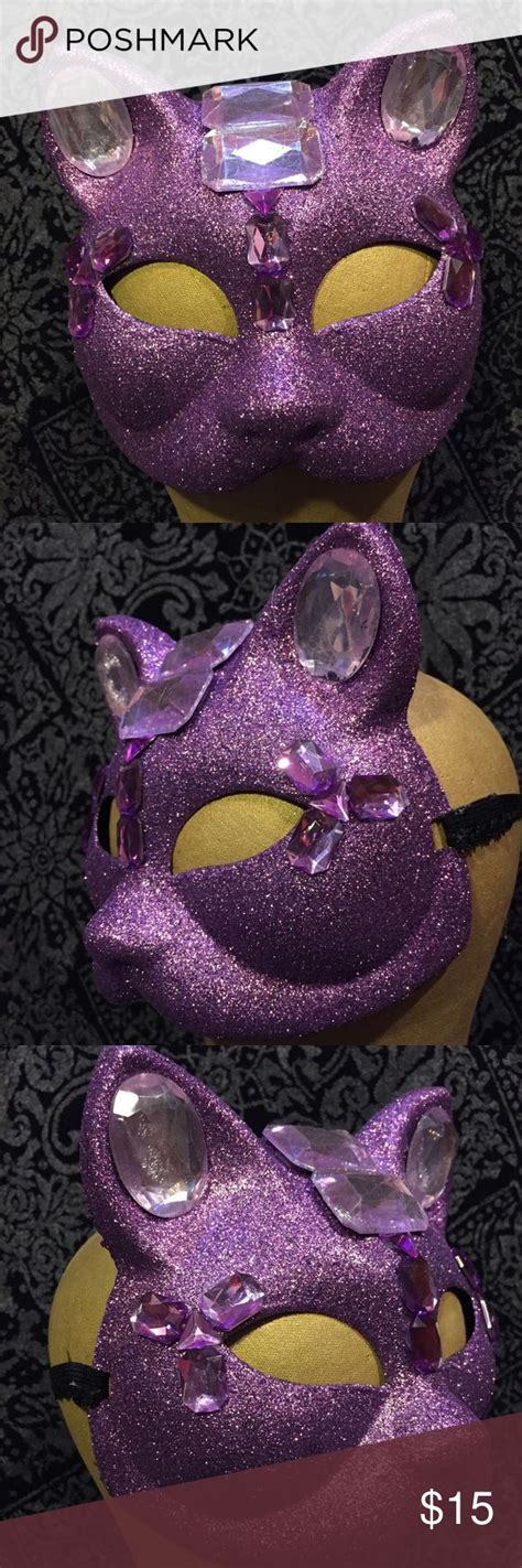purple glitter kitty cat masquerade mask cat masquerade mask purple glitter masquerade mask