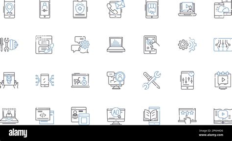 Knowledge And Learning Line Icons Collection Education Intelligence