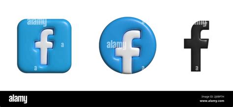 Facebook Logo 3d Facebook Logo Collection Facebook 3d Stock Vector