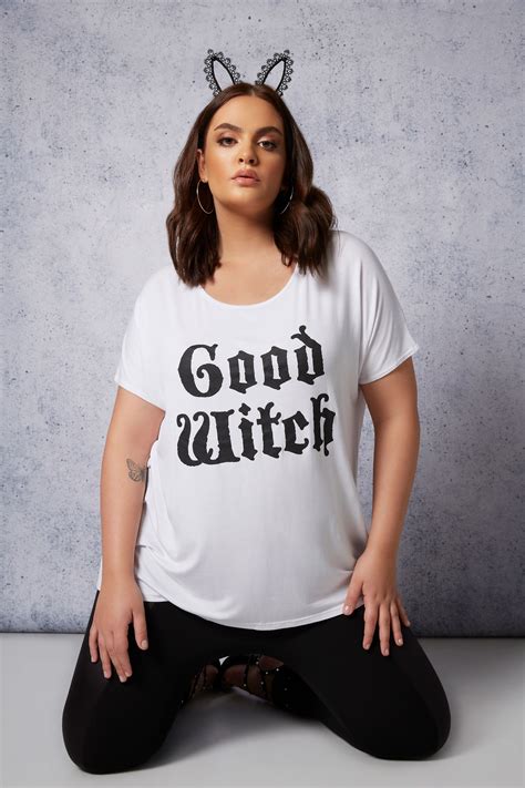 White Good Witch Slogan Top Yours Clothing
