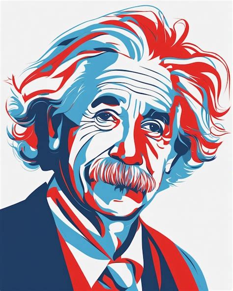 Arte De Desenho De Rosto De Albert Einstein Foto Premium