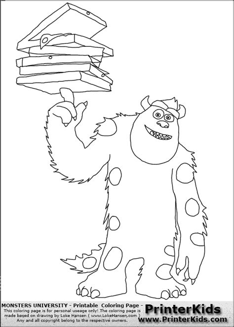 In case you don\'t find what you are looking for, use the top search bar to search. Monsters University - Sulley #3 - Coloring Page | Coloring ...