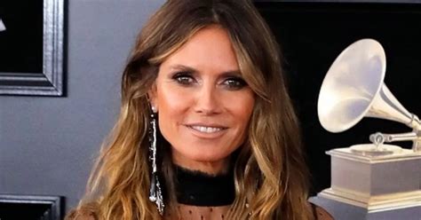 ageless heidi klum 44 strips to her thong to share cheeky snaps from bed after the grammy