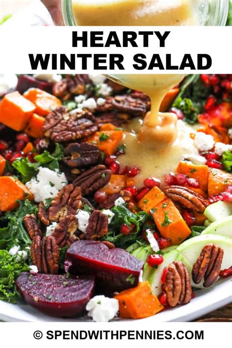 Winter Salad With Maple Dijon Vinaigrette Hearty And Delicious Spend