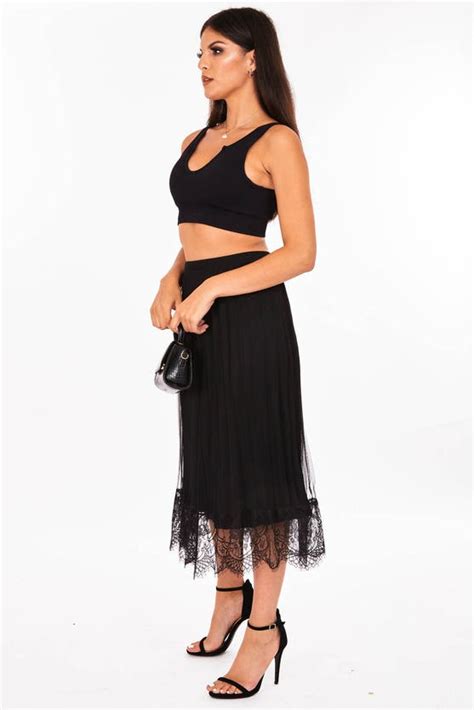 Black Long Lace Skirt Skirts Select Uk