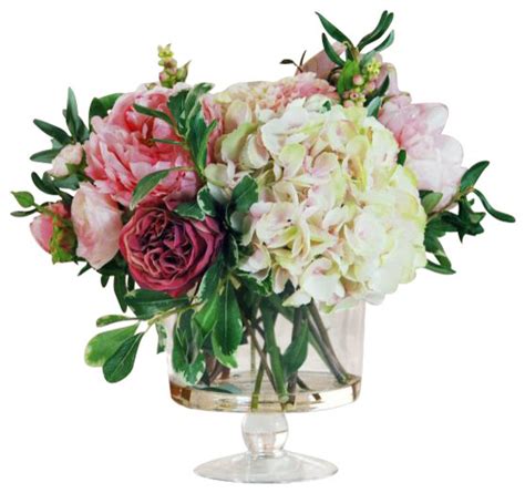 Check spelling or type a new query. Garden Flowers In Glass Flower Arrangement - Traditional ...