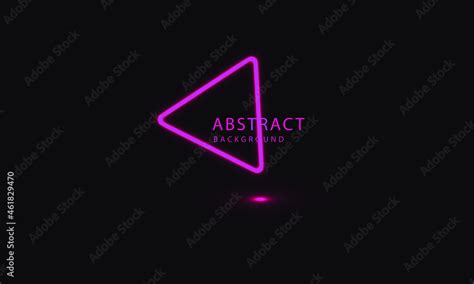 Futuristic Sci Fi Abstract Pink Neon Light Shapes On Black Background