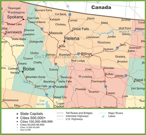 Gadgets 2018 Map Of Wyoming And Montana