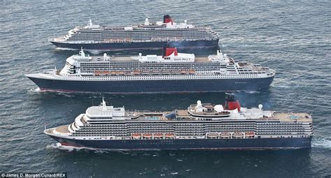 First Pictures Of Cunards Three Iconic Ships Sailing Together Cunard