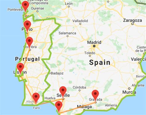 Itinerario Por Espa A Y Portugal Interrail