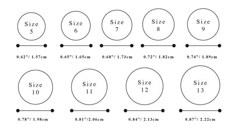 Free Printable Ring Size Chart For Women Usa