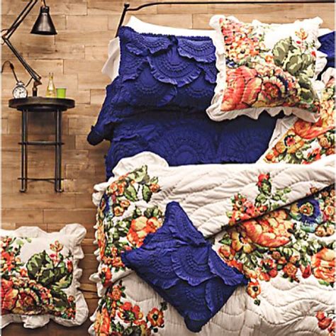 Anthropologie Floral Comforter Gorgeous And The Navy