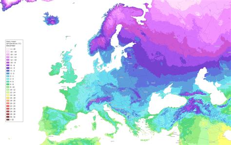Europe Temperature Map December