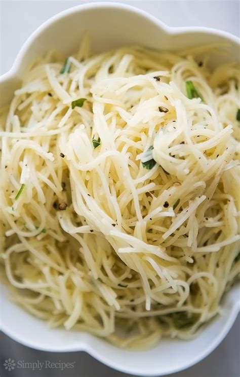Angel hair only takes 5 minutes. Angel Hair Pasta with Garlic, Herbs, and Parmesan Recipe ...