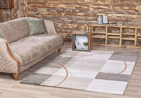 Salon designer tapis contemporain tapis moquette avec des couleurs diamants contour. Tapis contemporain pour salon Nati