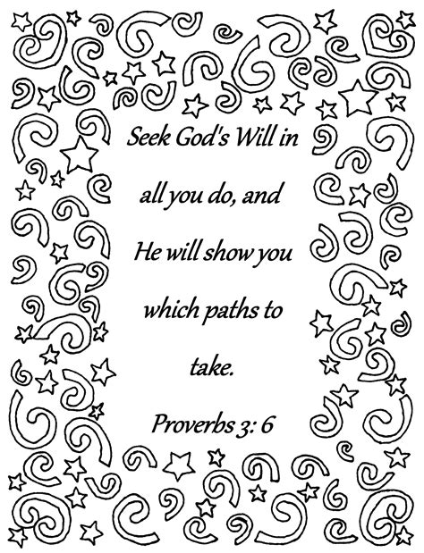 Proverbs 3 5 6 Sheets Coloring Pages