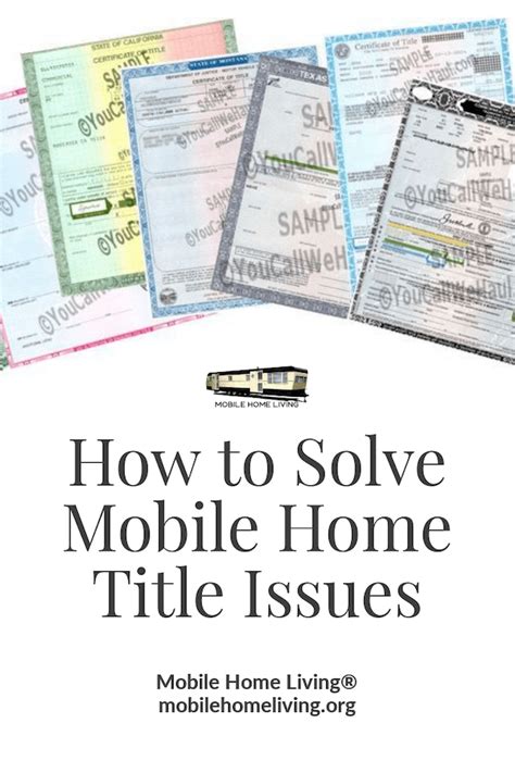 How To Solve Your Mobile Home Title Issues Mobile Home Living 2022