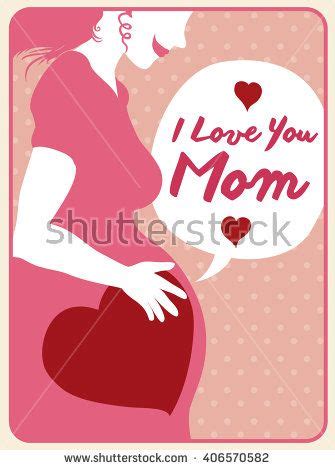 What to buy a pregnant woman for mother's day. Mother's day card with smiling pregnant woman and speech ...