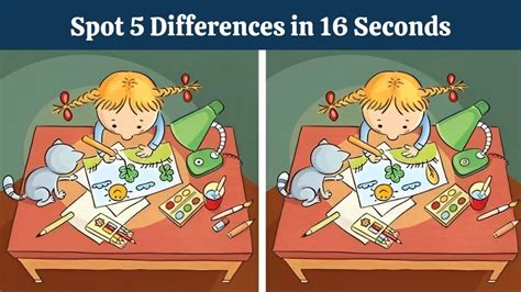 Spot The Difference Can You Spot 5 Differences Between The Two Study