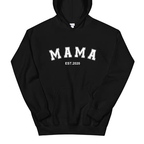 Custom Mama Hoodie Mother Established Hoodie Mom Sweater Etsy