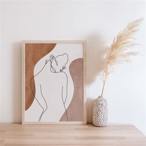 Digital Wall Art Abstract Art Female Empowerment Nude Artwork Nude Body Illustration Wall