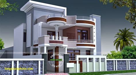 Free architecture house 3d models are ready for lowpoly, rigged, animated, 3d printable, vr, ar or game. House Front Elevation Designs for Double Floor In India ...