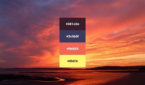 12 Beach Sunset Color Palettes With Hex Codes Logos By Nick