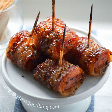 Bacon Wrapped Kielbasa Bites With Brown Sugar Glaze Recipe Recipe Bacon