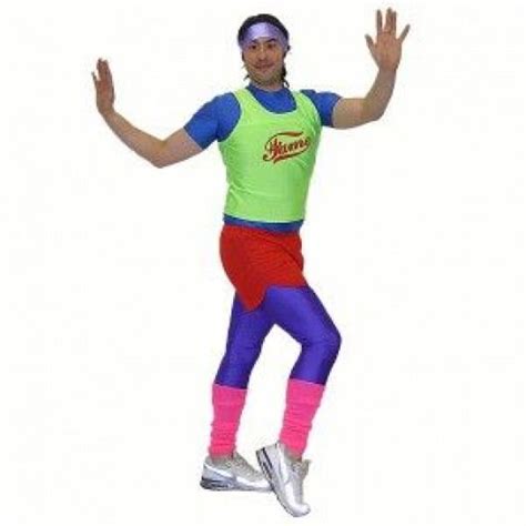 80s Fitness Instructor Mens Costume Cultivated Online Diary Efecto