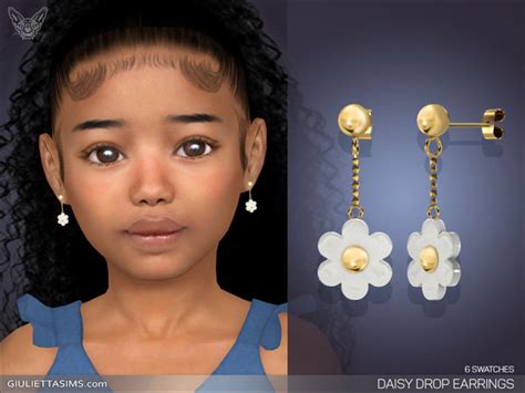 The Sims Resource Daisy Drop Earrings For Kids