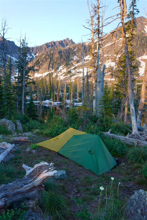 Camp At Island Lake Mission Mountains Wilderness Area Mont Troy