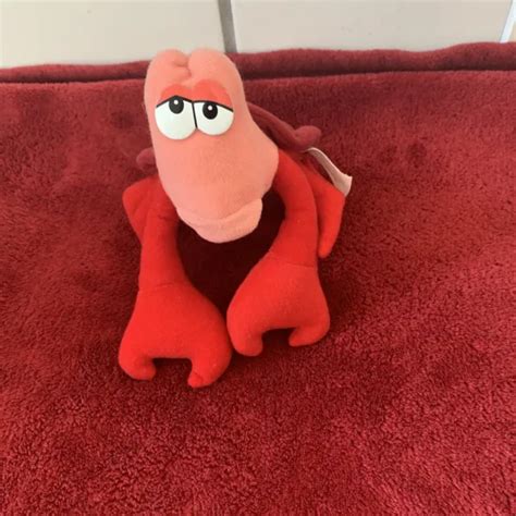 Vintage The Little Mermaid Sebastian Crab Plush Disneyland Walt Disney World 7” Eur 1006