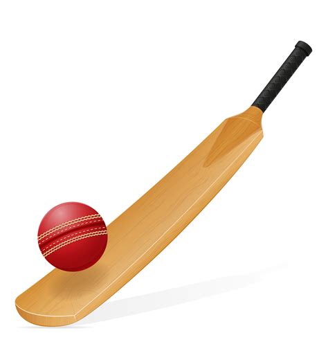 Cricket Bat And Ball Vector Illustration 515439 Vector Art At Vecteezy