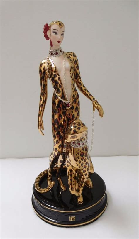 Shop for vintage art deco figurines & miniatures at auction, starting bids at $1. House of Erte LEOPARD Porcelain Art Deco Figurine Franklin Mint #FranklinMint | Porcelain art ...
