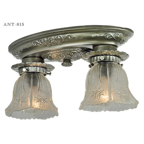 Our authentic vintage lighting, improved with modern standards in wiring, make a lasting and practical artistic statement. Edwardian Style Flush Mount Close Ceiling Fixture Antique ...