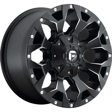 Fuel Assault Black With Milled Spoke And Lip Accents 17x85 14mm With