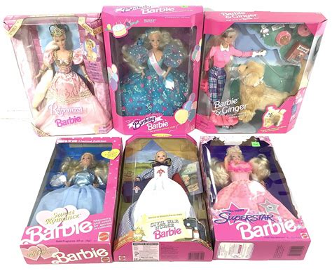 lot 6 nip barbie dolls birthday barbie and ginger