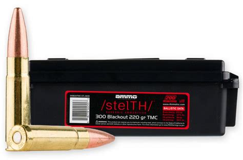 Stelth Ammunition 300 Aac Blackout 220 Grain Subsonic Total Metal